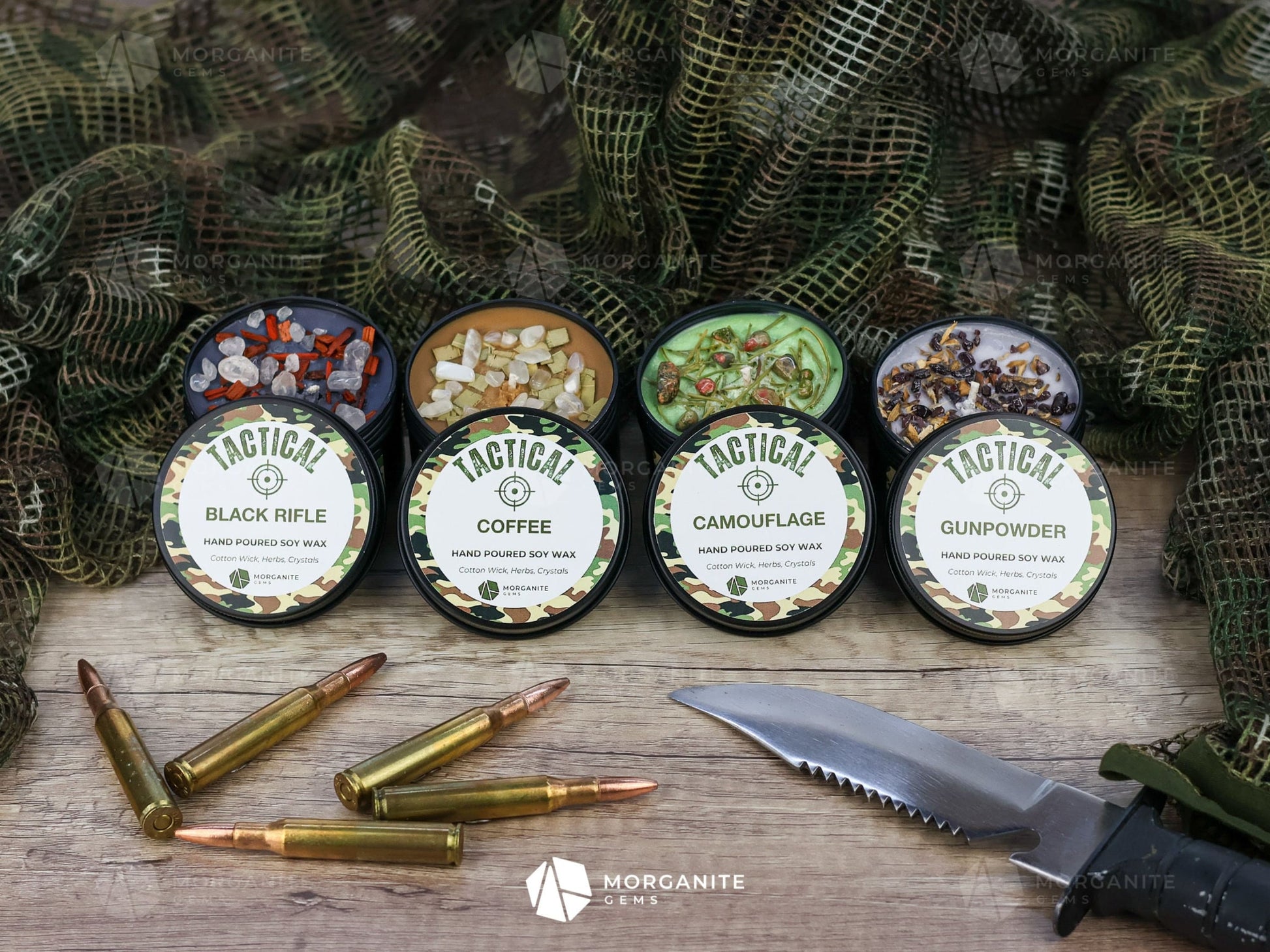 Tactical Candles for Men-Morganite Gems