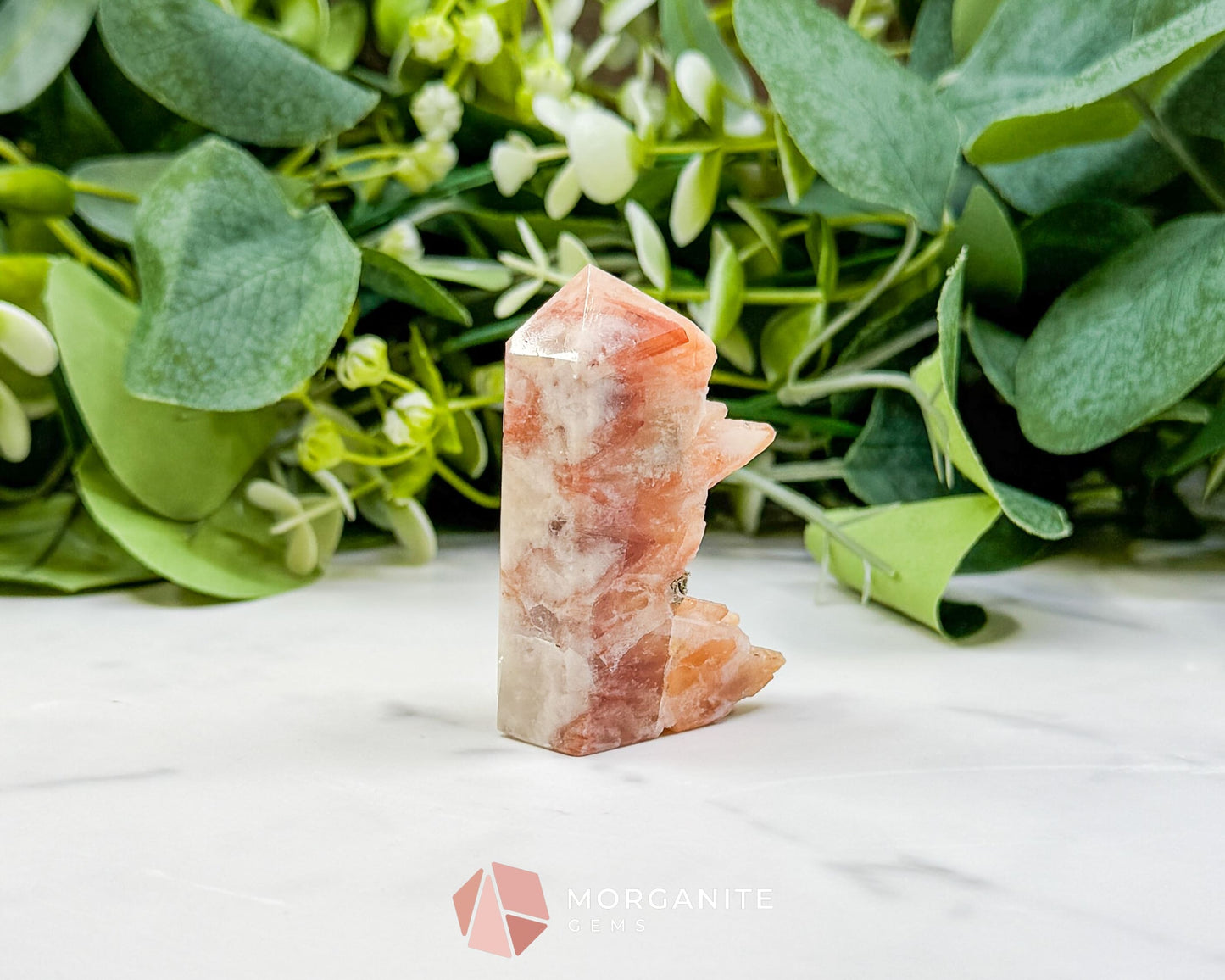 Tangerine Dogtooth Calcite Point No. 1 (2.2oz) – Natural Wolftooth Crystal for Creativity & Vitality