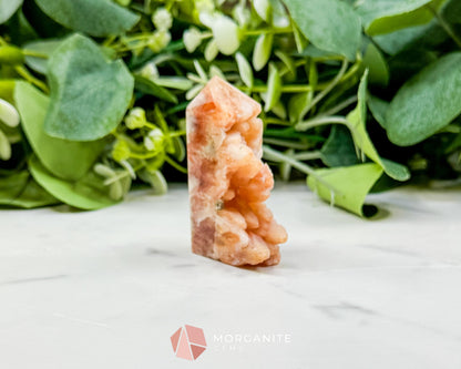 Tangerine Dogtooth Calcite Point No. 1 (2.2oz) – Natural Wolftooth Crystal for Creativity & Vitality
