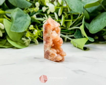 Tangerine Dogtooth Calcite Point No. 1 (2.2oz) – Natural Wolftooth Crystal for Creativity & Vitality