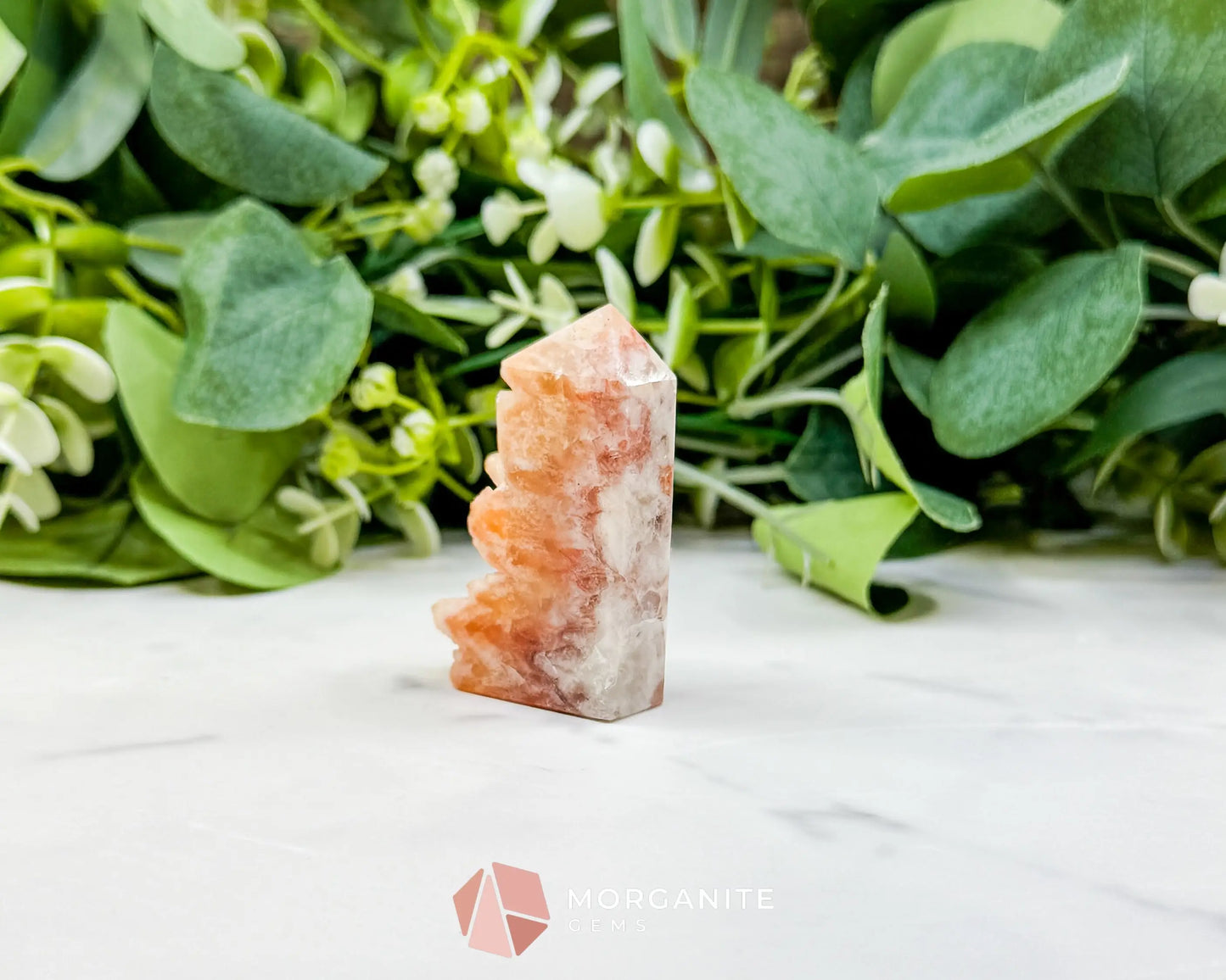 Tangerine Dogtooth Calcite Point No. 1 (2.2oz) – Natural Wolftooth Crystal for Creativity & Vitality
