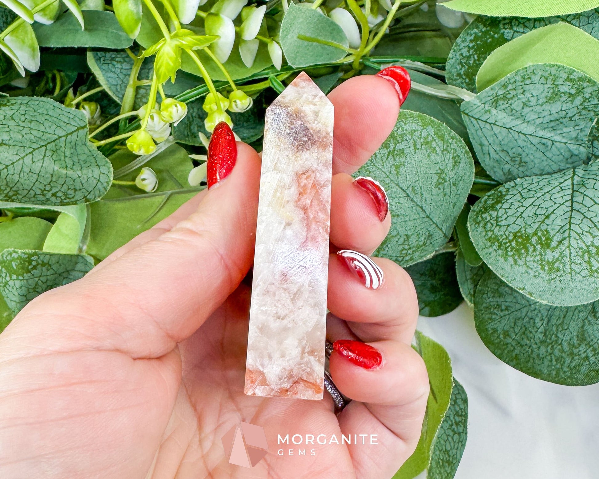 Tangerine Dogtooth Calcite Point No. 2 (2.3oz) – Natural Wolftooth Crystal for Creativity & Sacral Healing