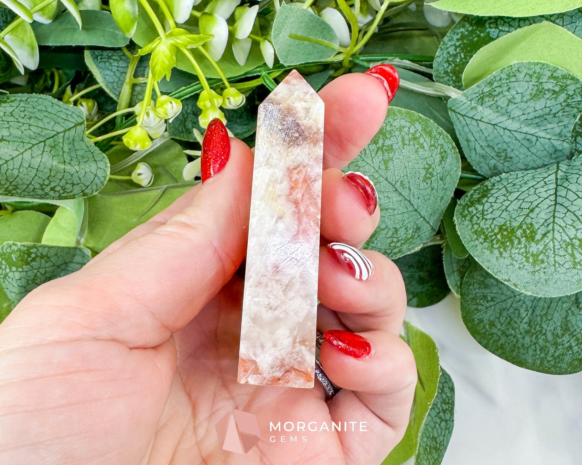 Tangerine Dogtooth Calcite Point No. 2 (2.3oz) – Natural Wolftooth Crystal for Creativity & Sacral Healing