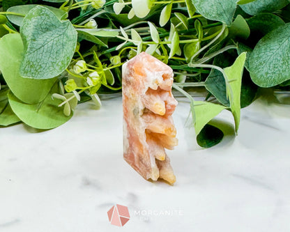 Tangerine Dogtooth Calcite Point No. 2 (2.3oz) – Natural Wolftooth Crystal for Creativity & Sacral Healing