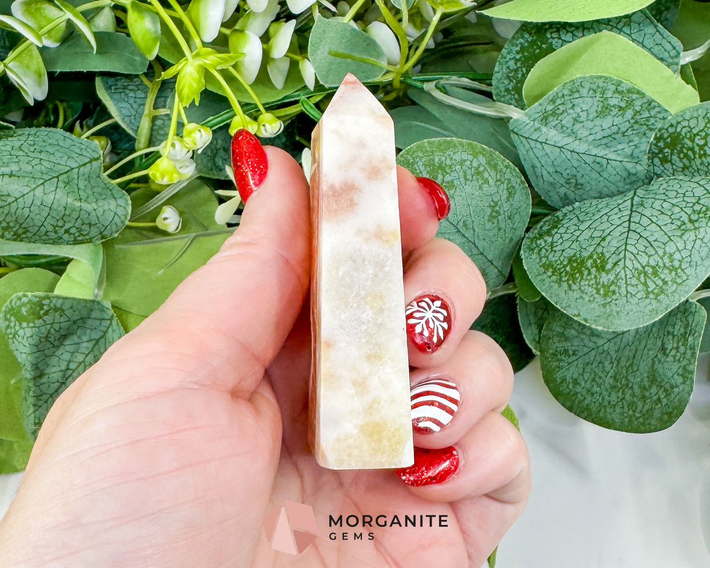 Tangerine Dogtooth Calcite Point No. 3 (2.5oz) – Natural Wolftooth Crystal for Manifestation & Creativity