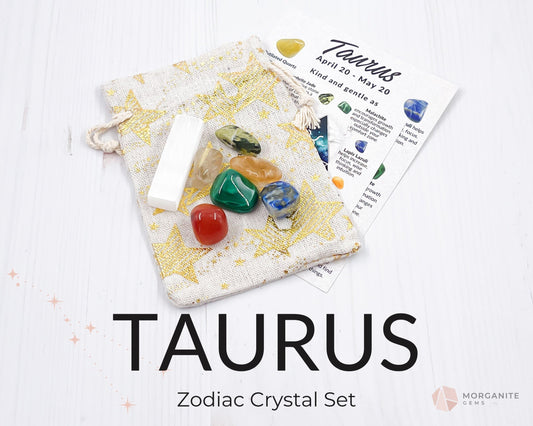 Taurus Crystal Set-Morganite Gems