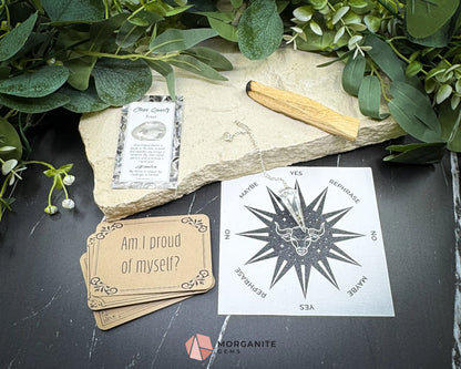 Taurus Pendulum Set – Crystal Divination Kit with Zodiac Mat Gift Box & Tools for Stability Strength & Abundance