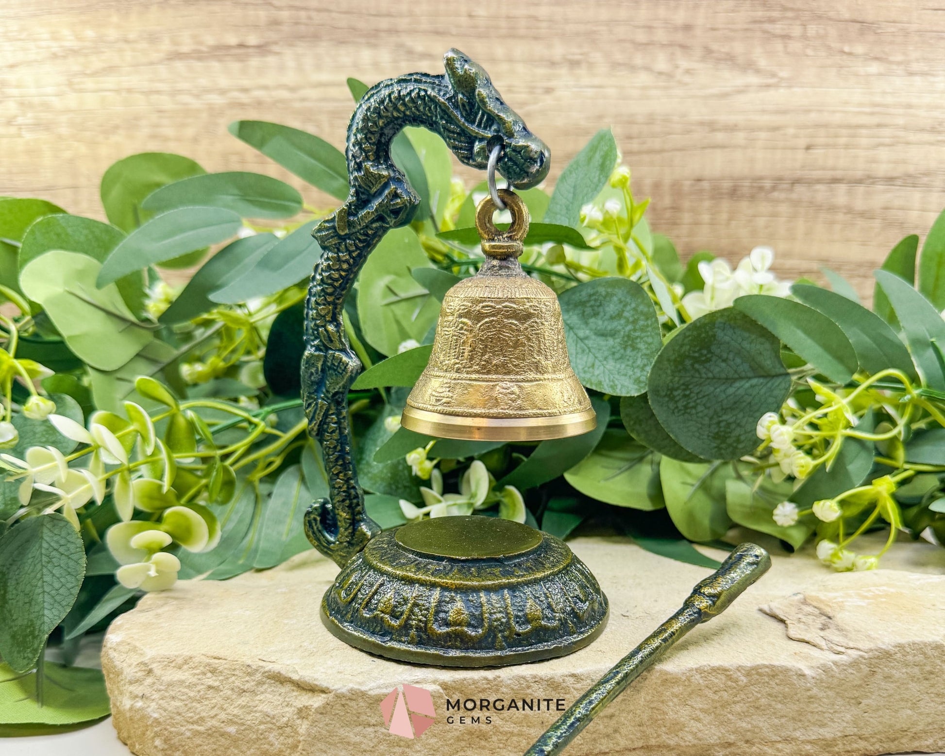 Tibetan Dragon Temple Meditation Gong – 7″ Brass Dragon Gong - Home & Living