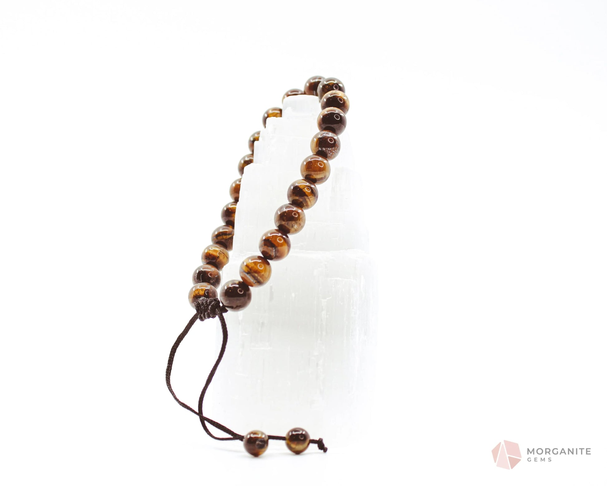 Tiger's Eye Adjustable Bracelet-Morganite Gems