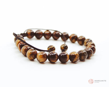 Tiger's Eye Adjustable Bracelet-Morganite Gems