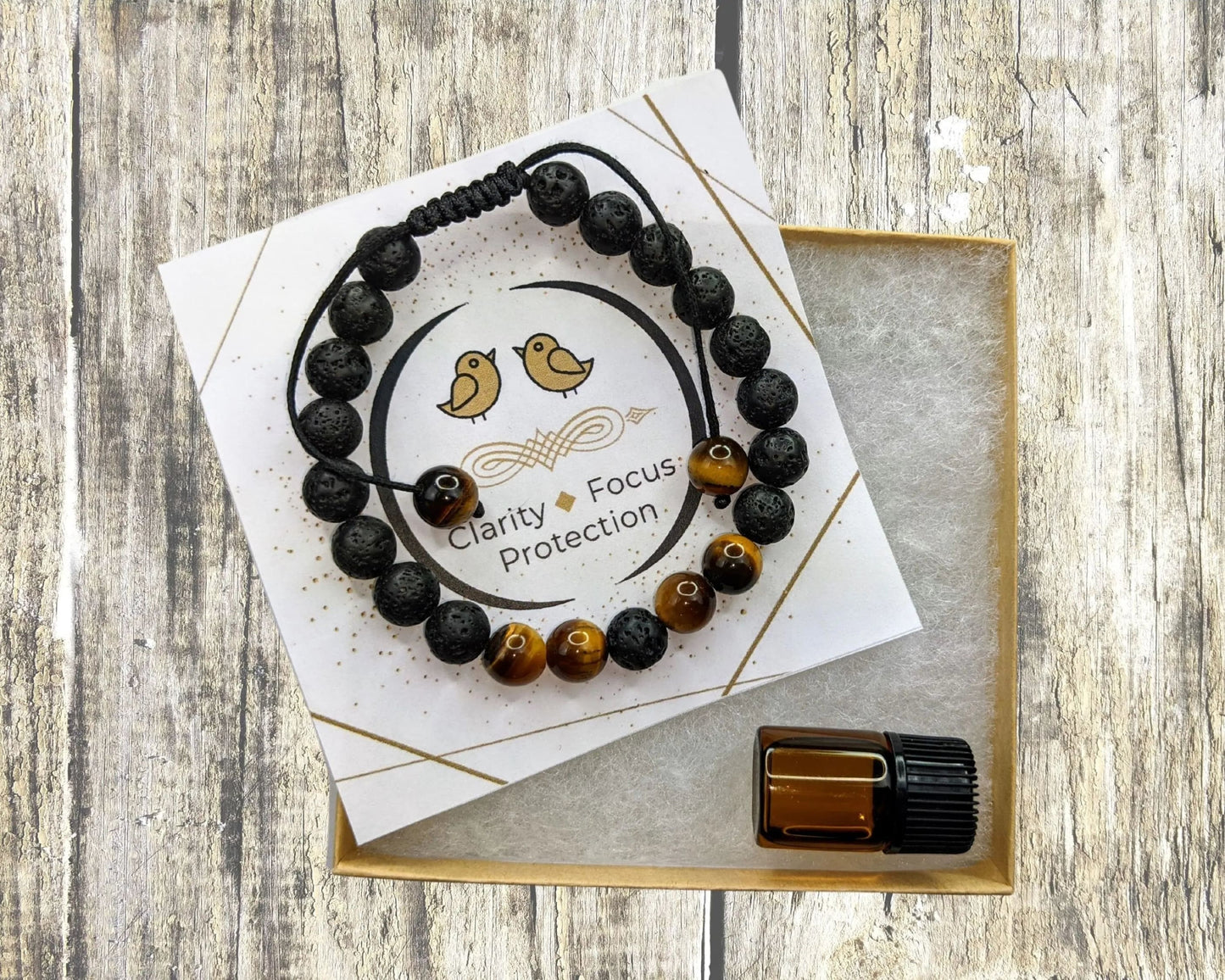 Tiger's Eye Lava Bracelet-Morganite Gems