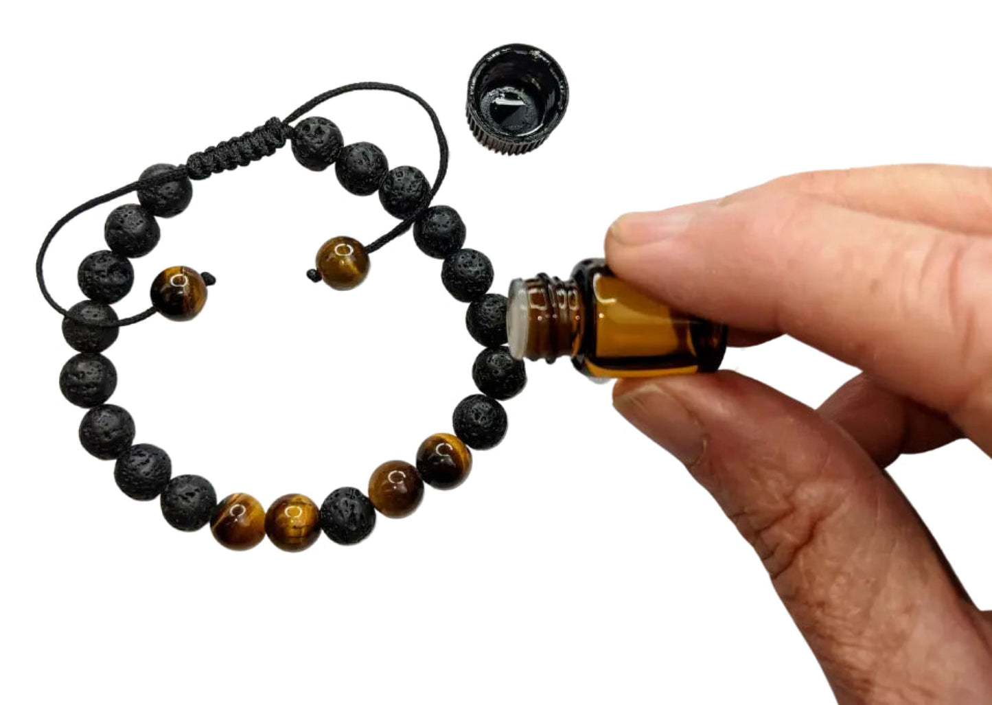 Tiger's Eye Lava Bracelet-Morganite Gems