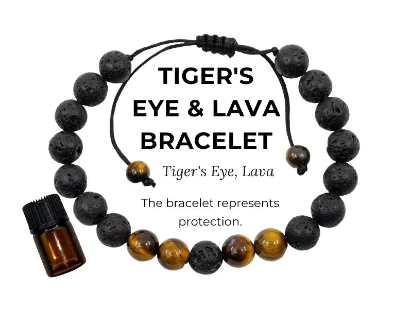 Tiger's Eye Lava Bracelet-Morganite Gems