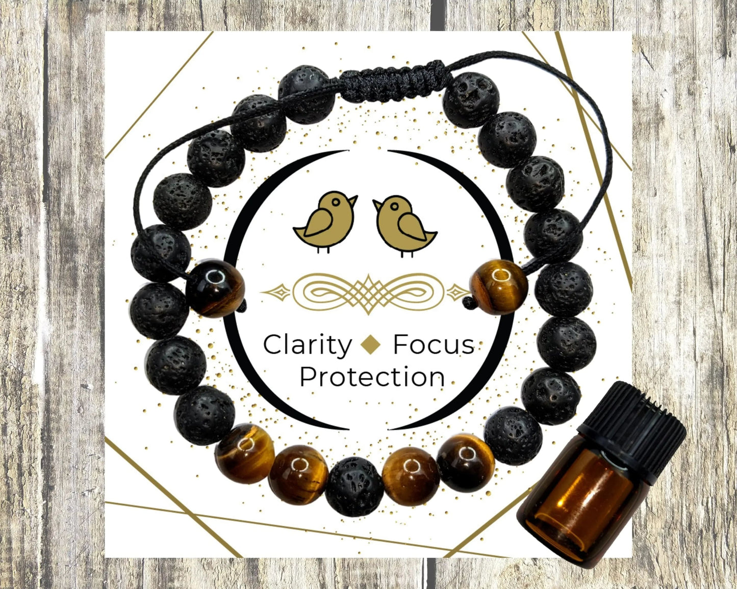 Tiger's Eye Lava Bracelet-Morganite Gems