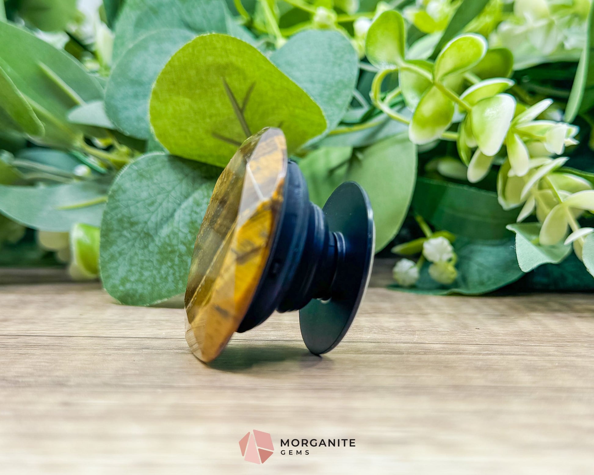 Tiger’s Eye Phone Grip – Courage Protection & Focus Crystal - Metaphysical Crystals