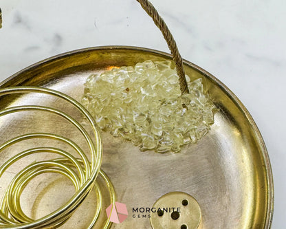 Tiger’s Eye & Rutilated Quartz Gemstone Tree Incense Holder – Gold Smudge Stick Station for Protection & Clarity