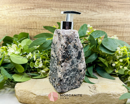 Tourmaline Quartz Soap Dispenser #3 – Handcrafted Natural Crystal Dispenser for Elegant Home Decor - Metaphysical