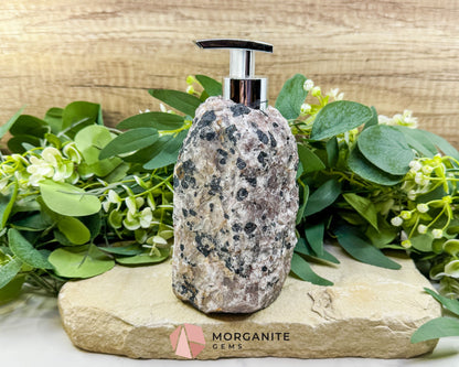 Tourmaline Quartz Soap Dispenser #4 – Handcrafted Natural Crystal Dispenser for Elegant Home Decor - Metaphysical