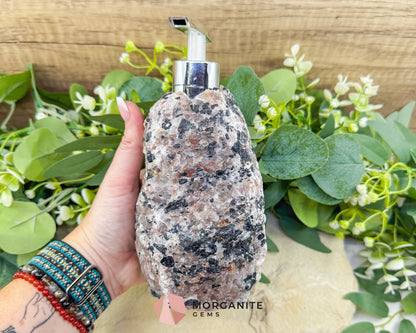Tourmaline Quartz Soap Dispenser #4 – Handcrafted Natural Crystal Dispenser for Elegant Home Decor - Metaphysical