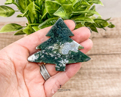 Unique Moss Agate Pine Tree Carvings – Each One-of-a-Kind-Morganite Gems