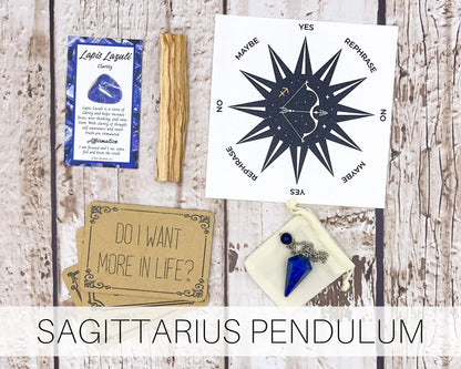 Sagittarius Pendulum Set-Morganite Gems