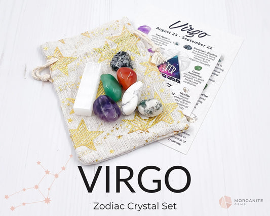 Virgo Crystal Set-Morganite Gems