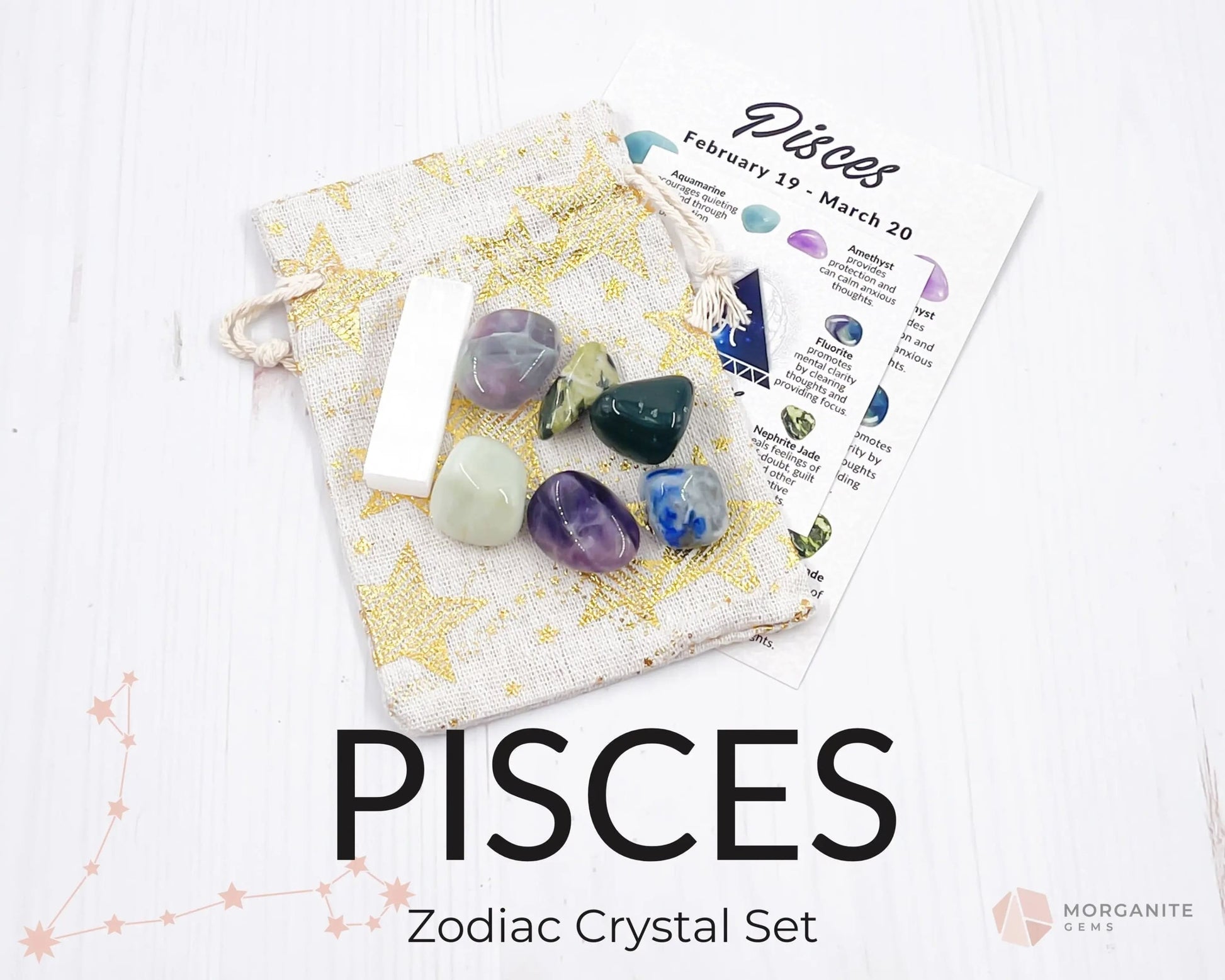 Pisces Crystal Set-Morganite Gems