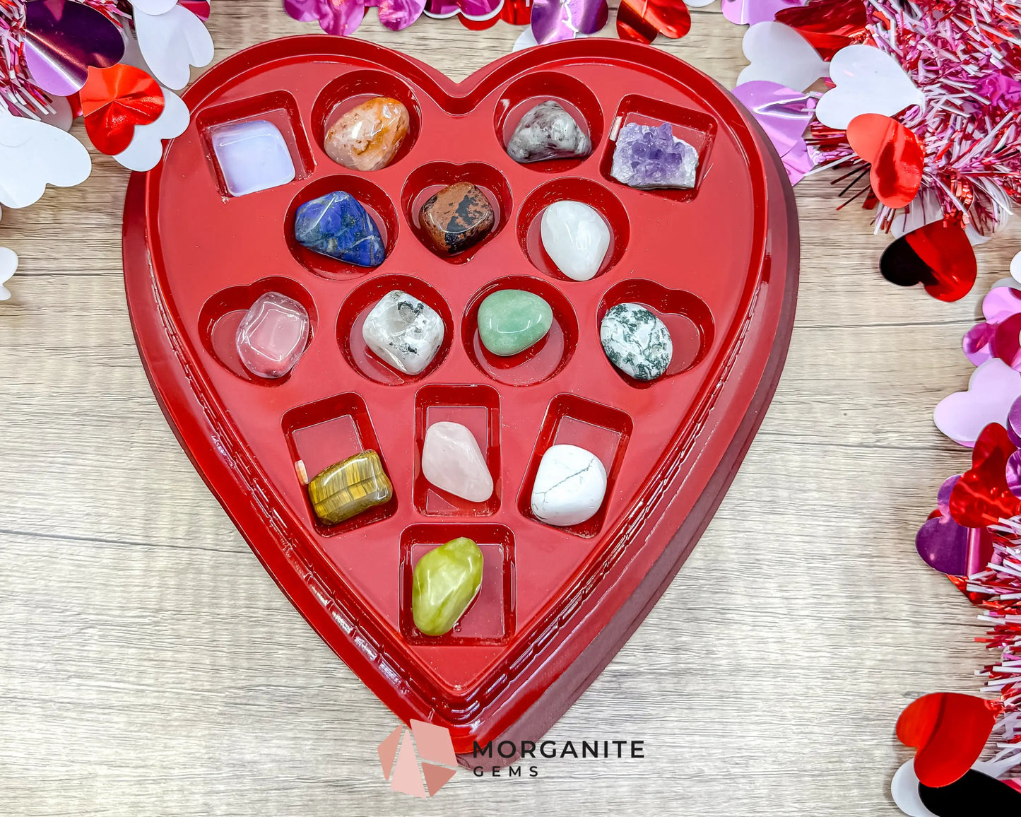 Valentine’s Crystal Mystery Box • Heart-Shaped Love Crystal Gift • Random Mixed Healing Crystals • Valentines Day