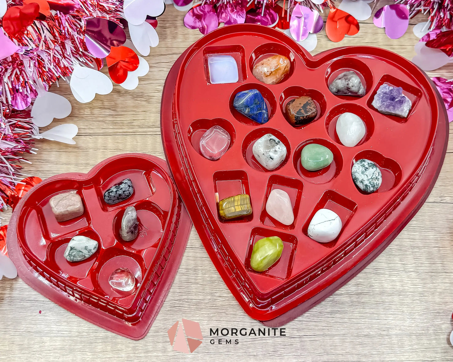 Valentine’s Crystal Mystery Box • Heart-Shaped Love Crystal Gift • Random Mixed Healing Crystals • Valentines Day