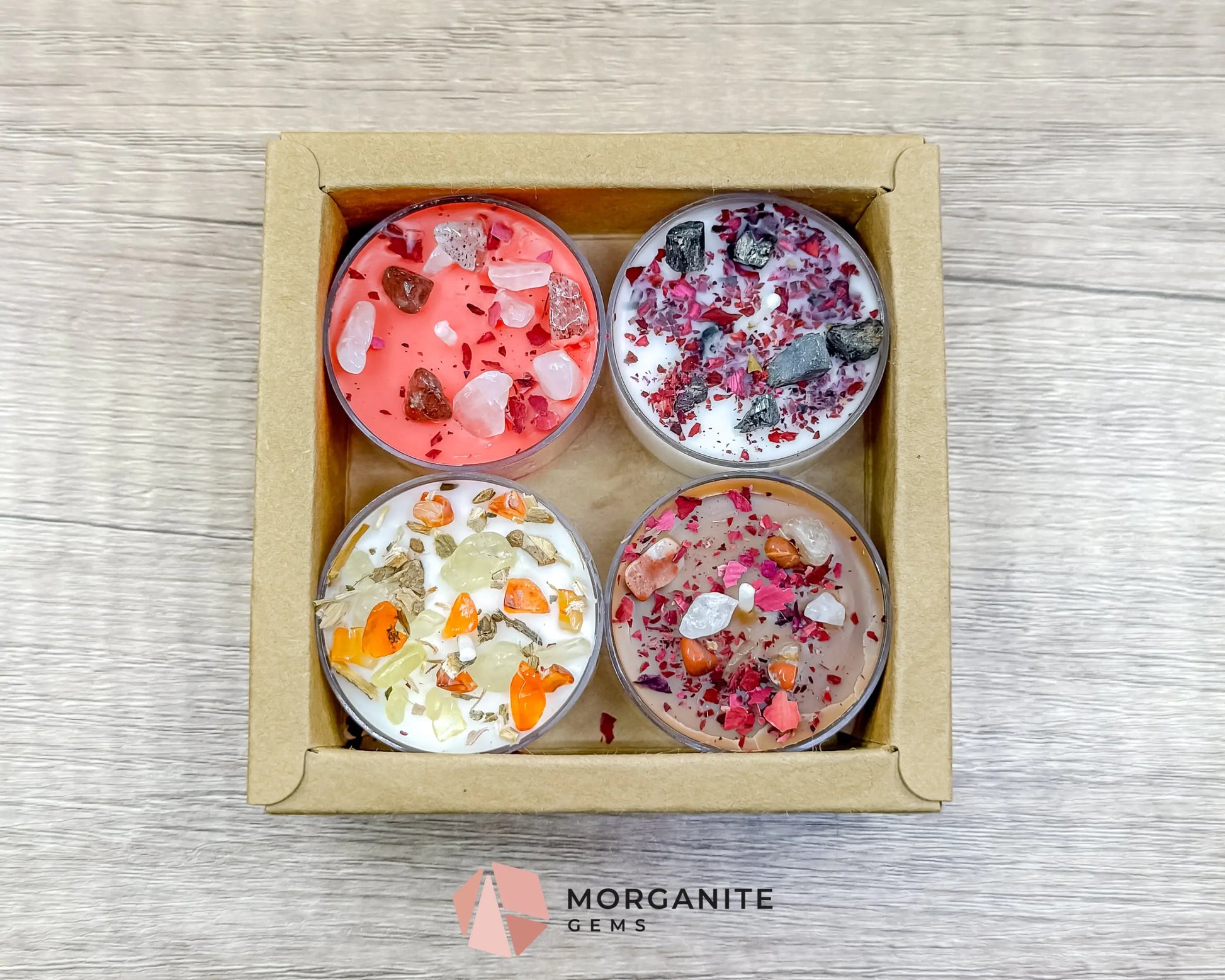 Valentine’s Tea Light Candle Sets – Hand-Poured Soy - Set of 4 Tea Lights | 5 Unique Collections - Container Candles