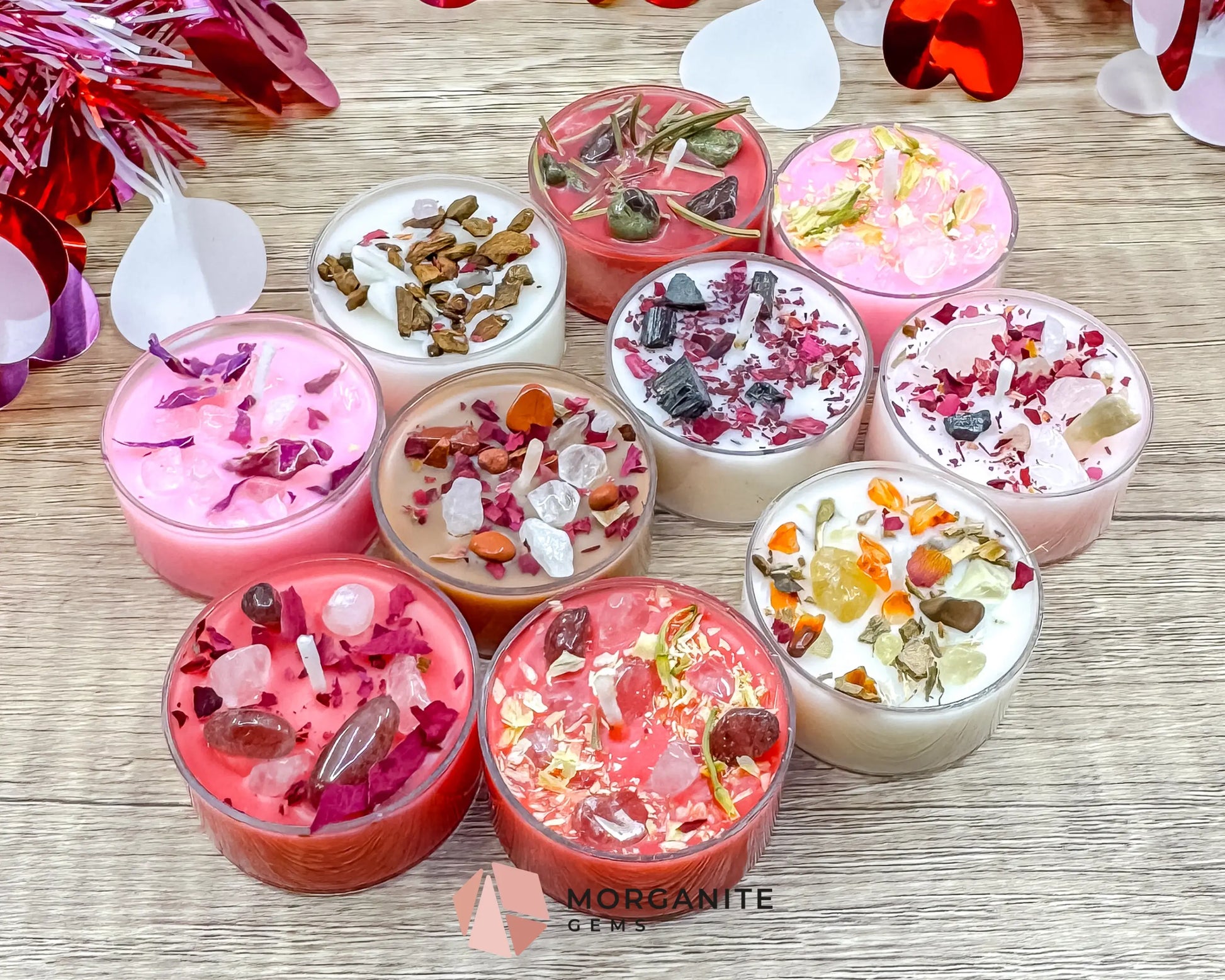 Valentine’s Tea Light Candle Sets – Hand-Poured Soy - Set of 4 Tea Lights | 5 Unique Collections - Container Candles