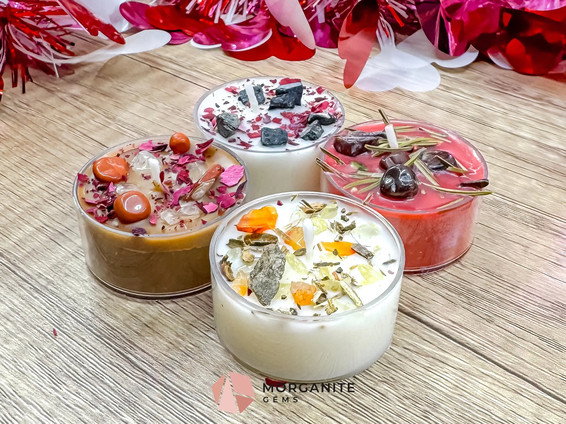 Valentine’s Tea Light Candle Sets – Hand-Poured Soy - Set of 4 Tea Lights | 5 Unique Collections - Container Candles
