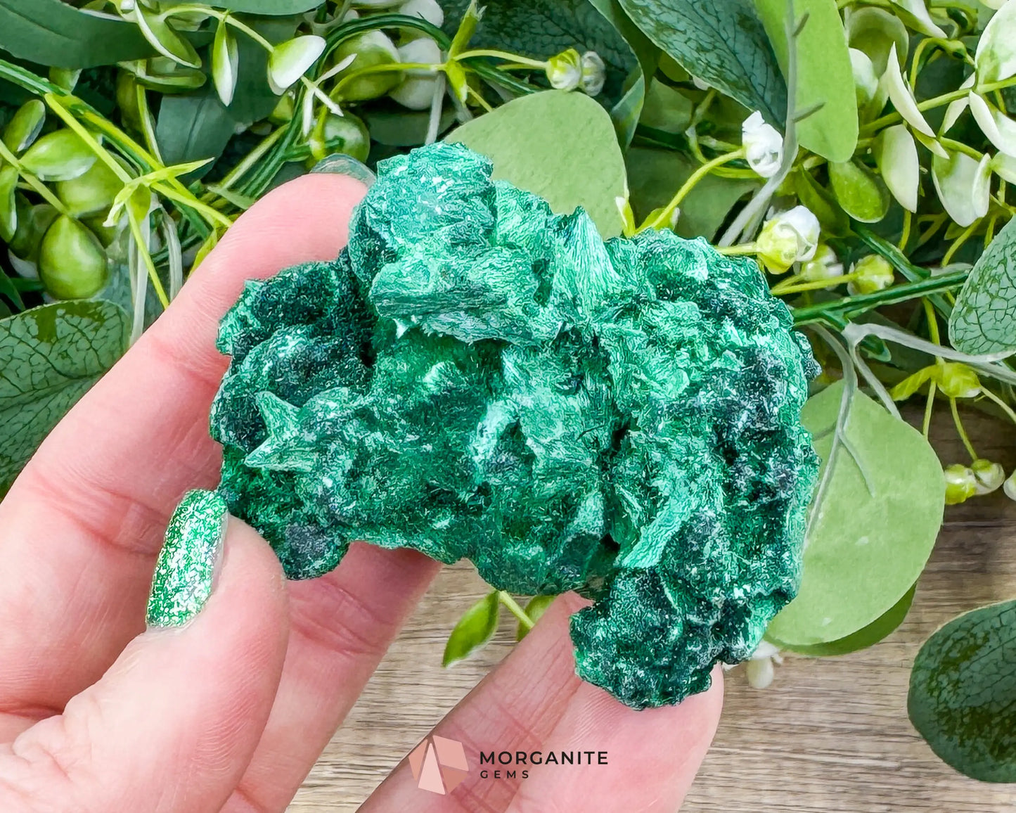 Velvet Malachite Cluster – 114g Natural Crystal for Heart Healing Transformation & Protection - Metaphysical Crystals