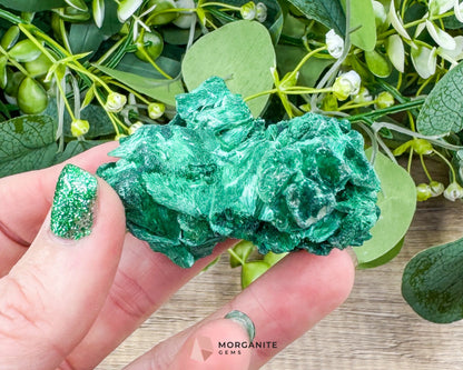 Velvet Malachite Cluster – 114g Natural Crystal for Heart Healing Transformation & Protection - Metaphysical Crystals