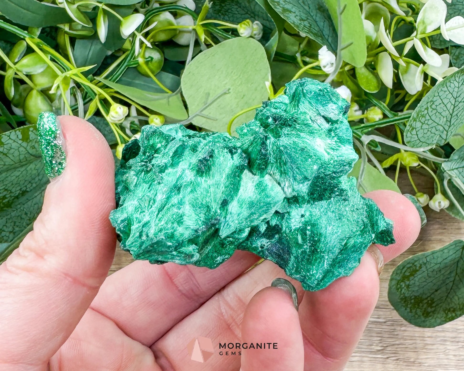 Velvet Malachite Cluster – 114g Natural Crystal for Heart Healing Transformation & Protection - Metaphysical Crystals