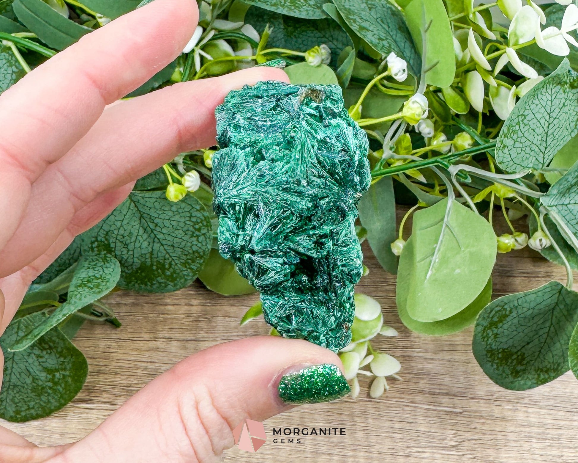 Velvet Malachite Cluster – 66g Natural Crystal for Transformation Heart Healing & Collector Display - Metaphysical