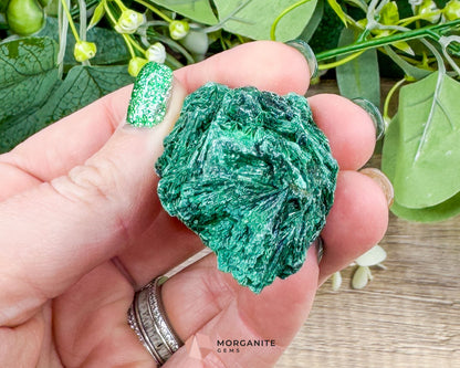 Velvet Malachite Cluster – 66g Natural Crystal for Transformation Heart Healing & Collector Display - Metaphysical