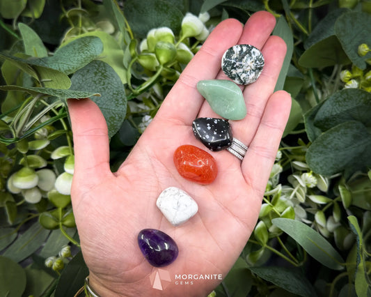 Virgo Zodiac Crystal Set | 6 Gemstones + Selenite Spiral Cage & Gift Box - Metaphysical Crystals