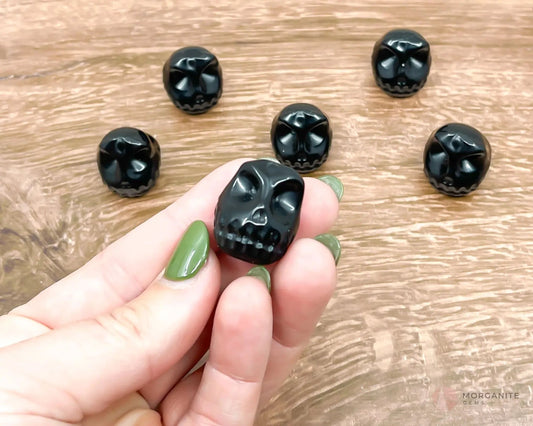 Voodoo Doll Obsidian Carving-Morganite Gems