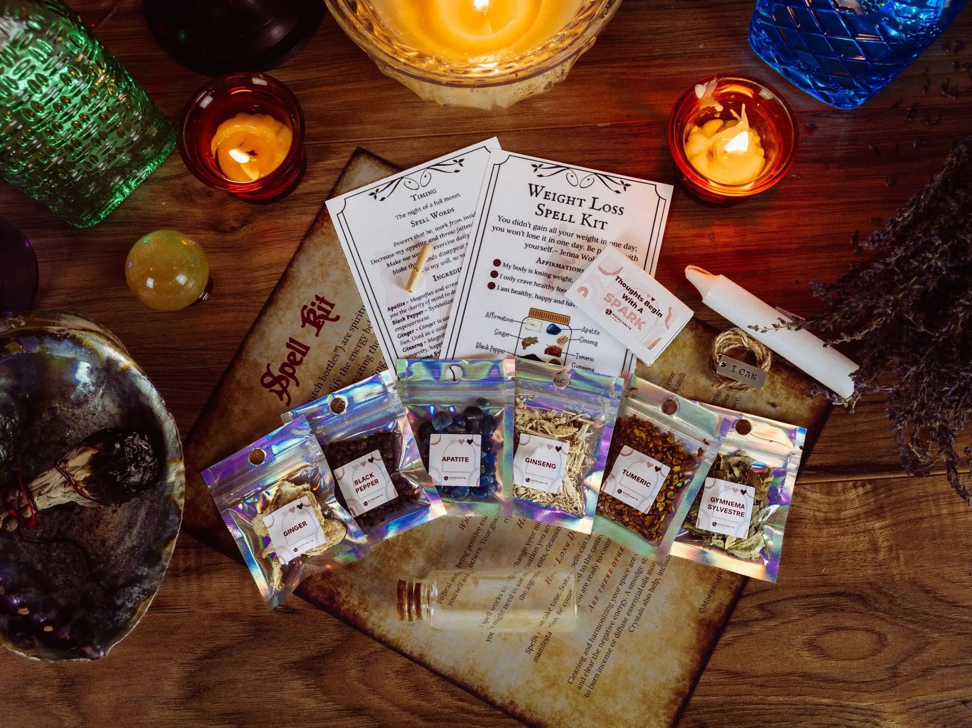 Weight Loss Spell Jar Kit-Morganite Gems