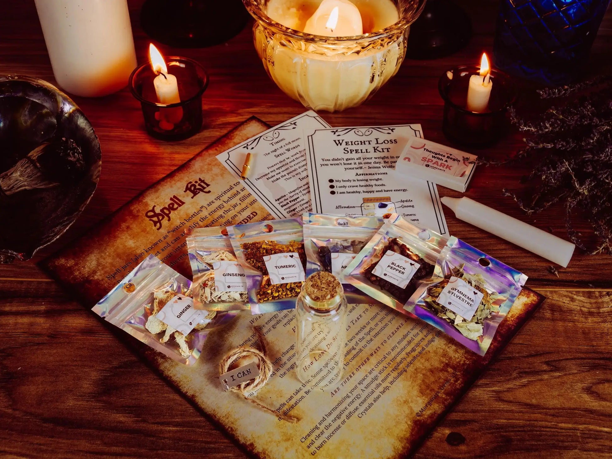 Weight Loss Spell Jar Kit-Morganite Gems