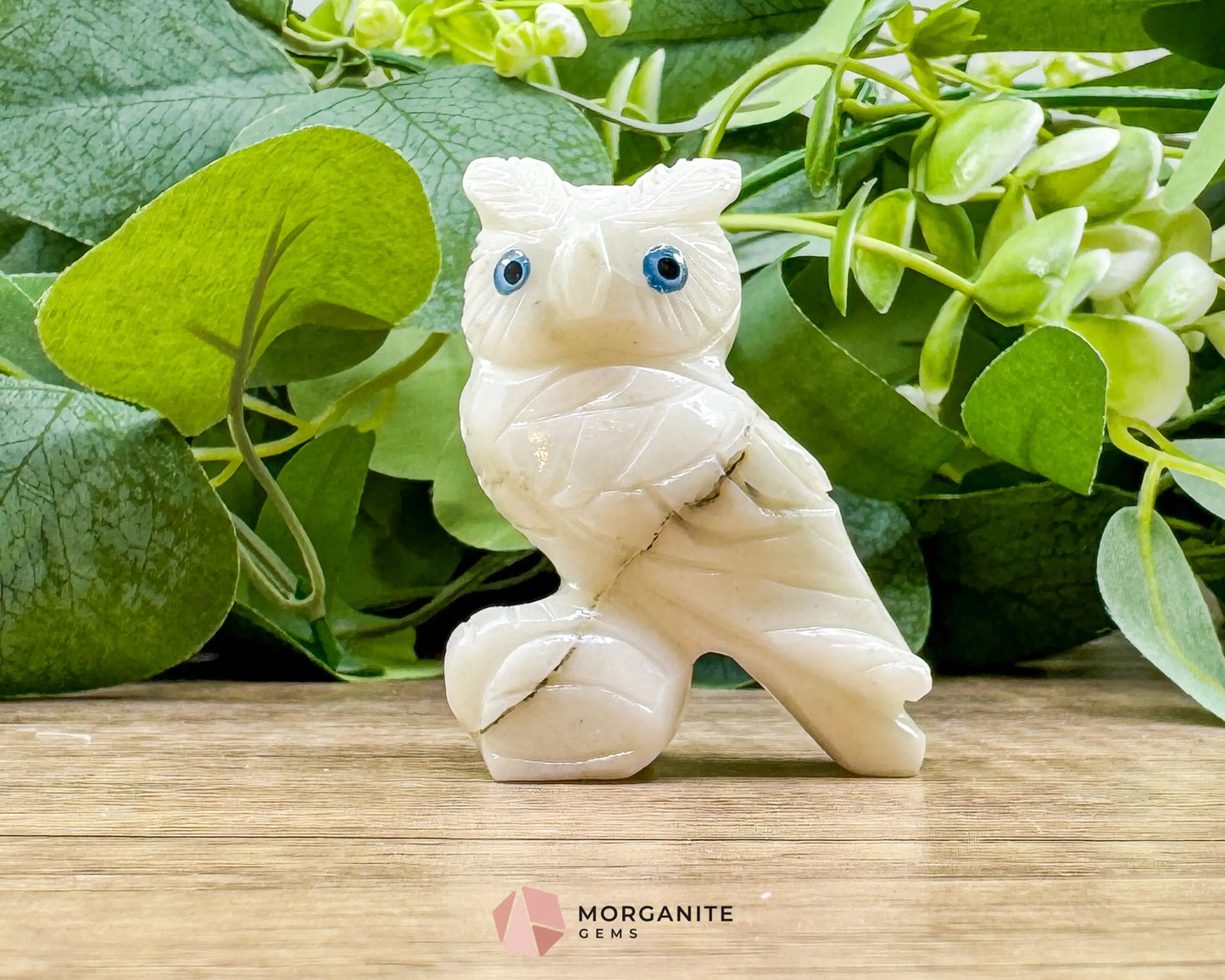 White Soapstone Owl (2”) – Hand-Carved Symbol of Wisdom & Protection - Metaphysical Crystals