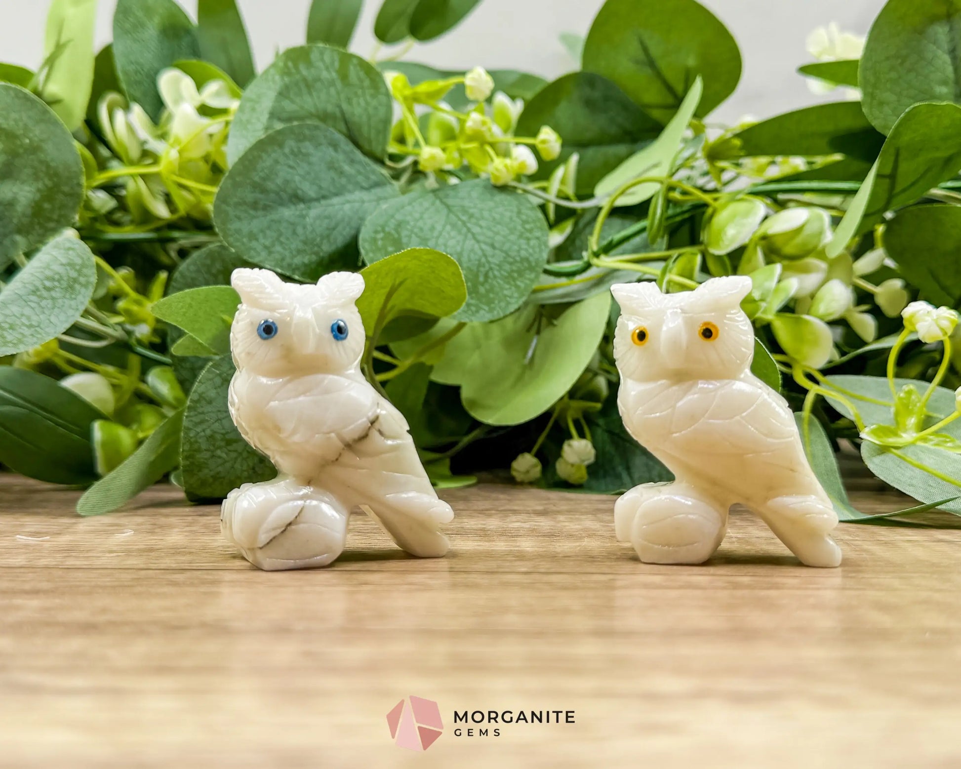 White Soapstone Owl (2”) – Hand-Carved Symbol of Wisdom & Protection - Metaphysical Crystals