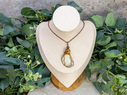 Wire-Wrapped Fluorite with Copper Necklace