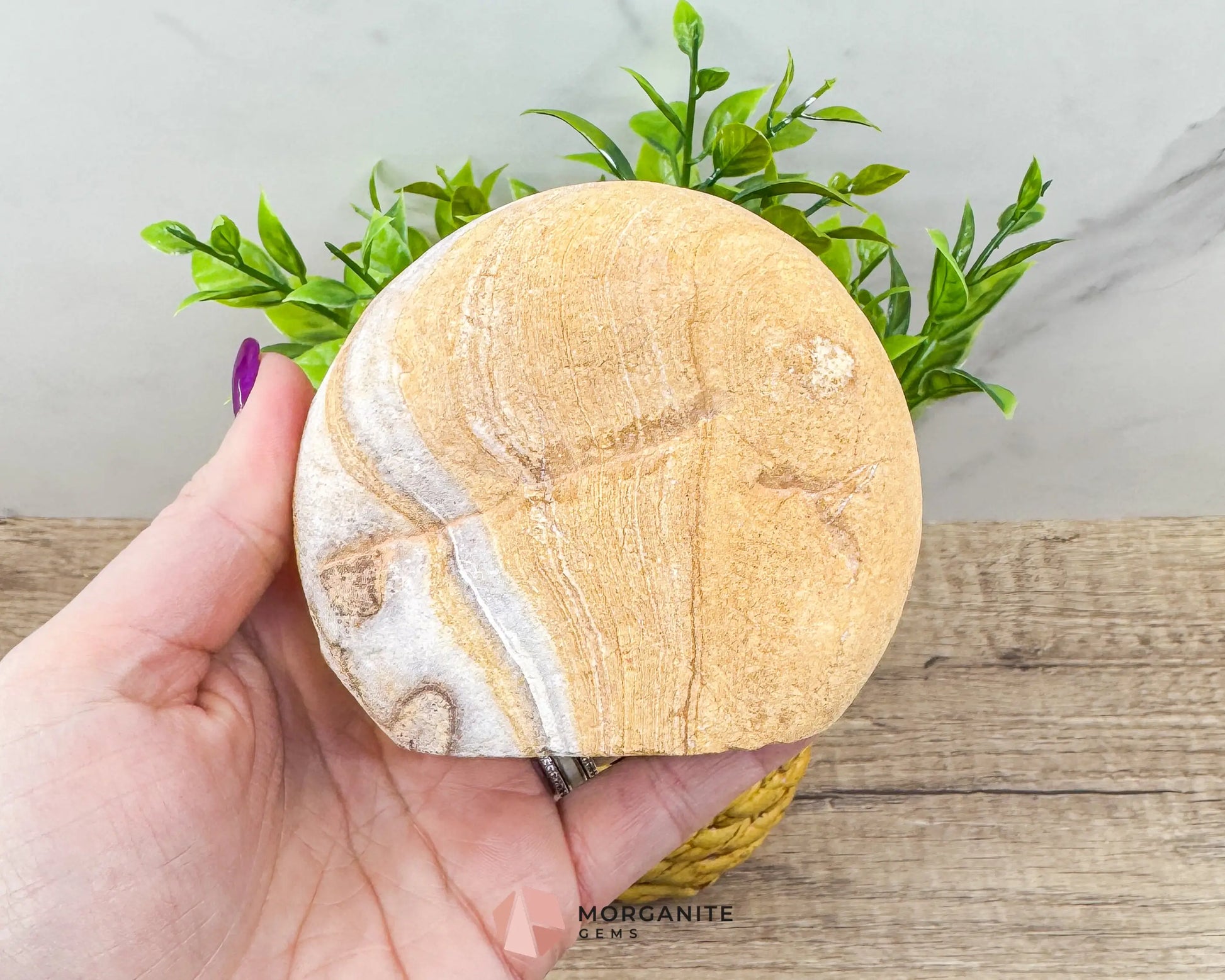 Wonderstone 3" Rounded Freeform – Handcrafted Natural Stone from Utah-Morganite Gems
