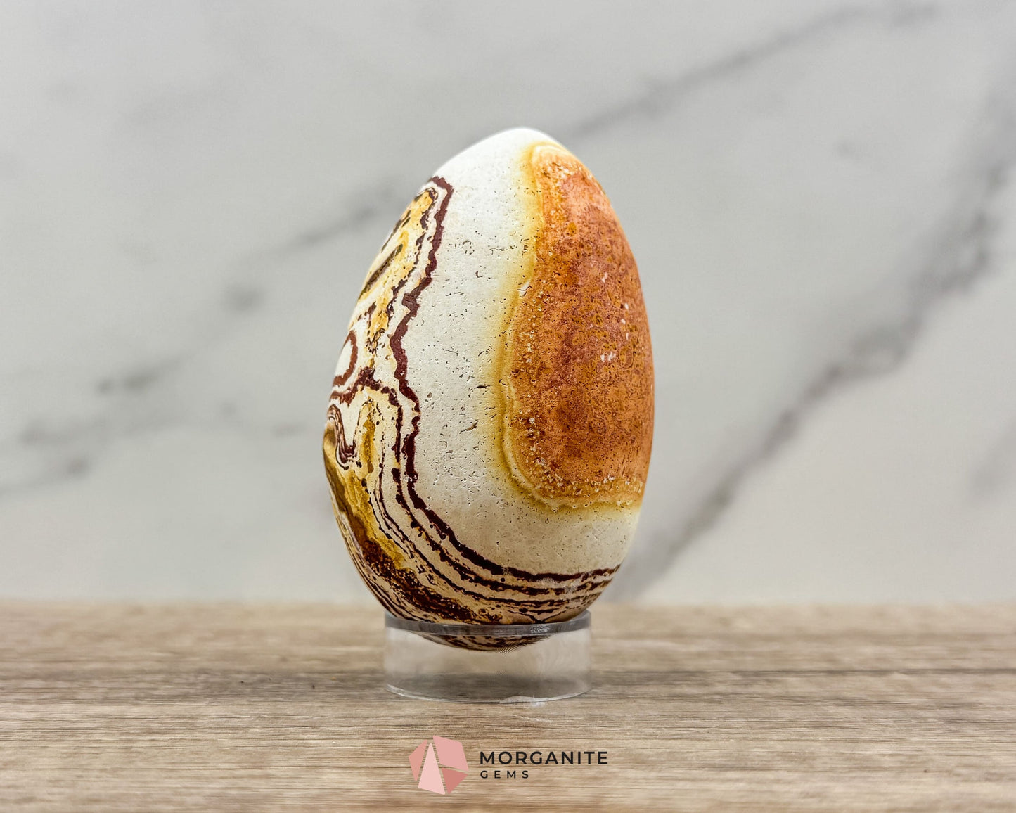 Wonderstone Egg 3" with Display Stand – Unique Natural Stone from Utah-Morganite Gems