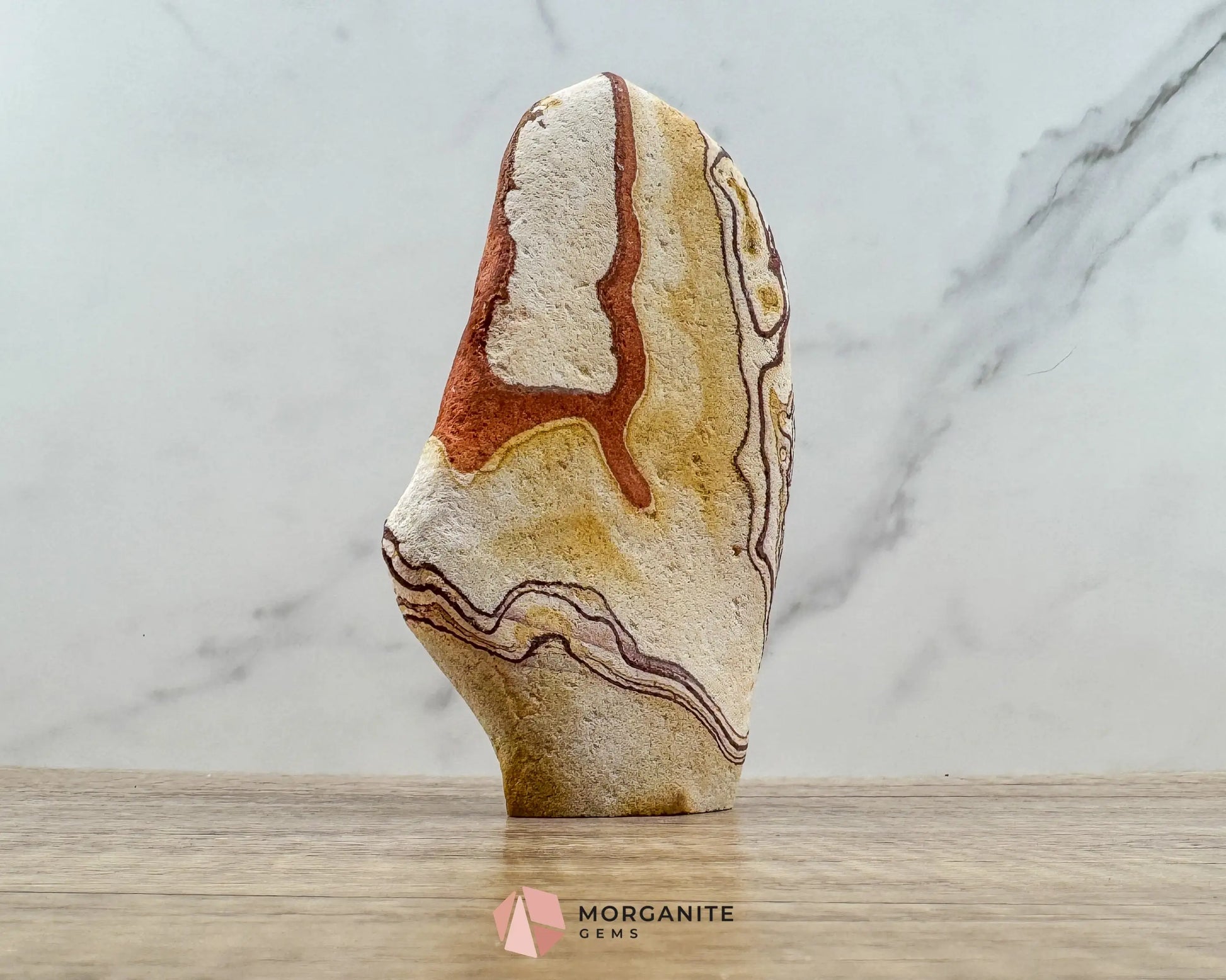 Wonderstone Freeform 6" – Handcrafted Natural Stone from Utah-Morganite Gems