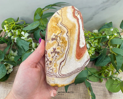 Wonderstone Freeform 6" – Handcrafted Natural Stone from Utah-Morganite Gems