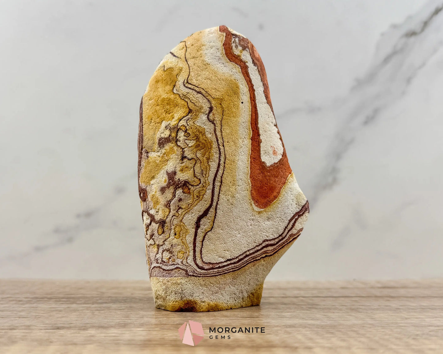 Wonderstone Freeform 6" – Handcrafted Natural Stone from Utah-Morganite Gems