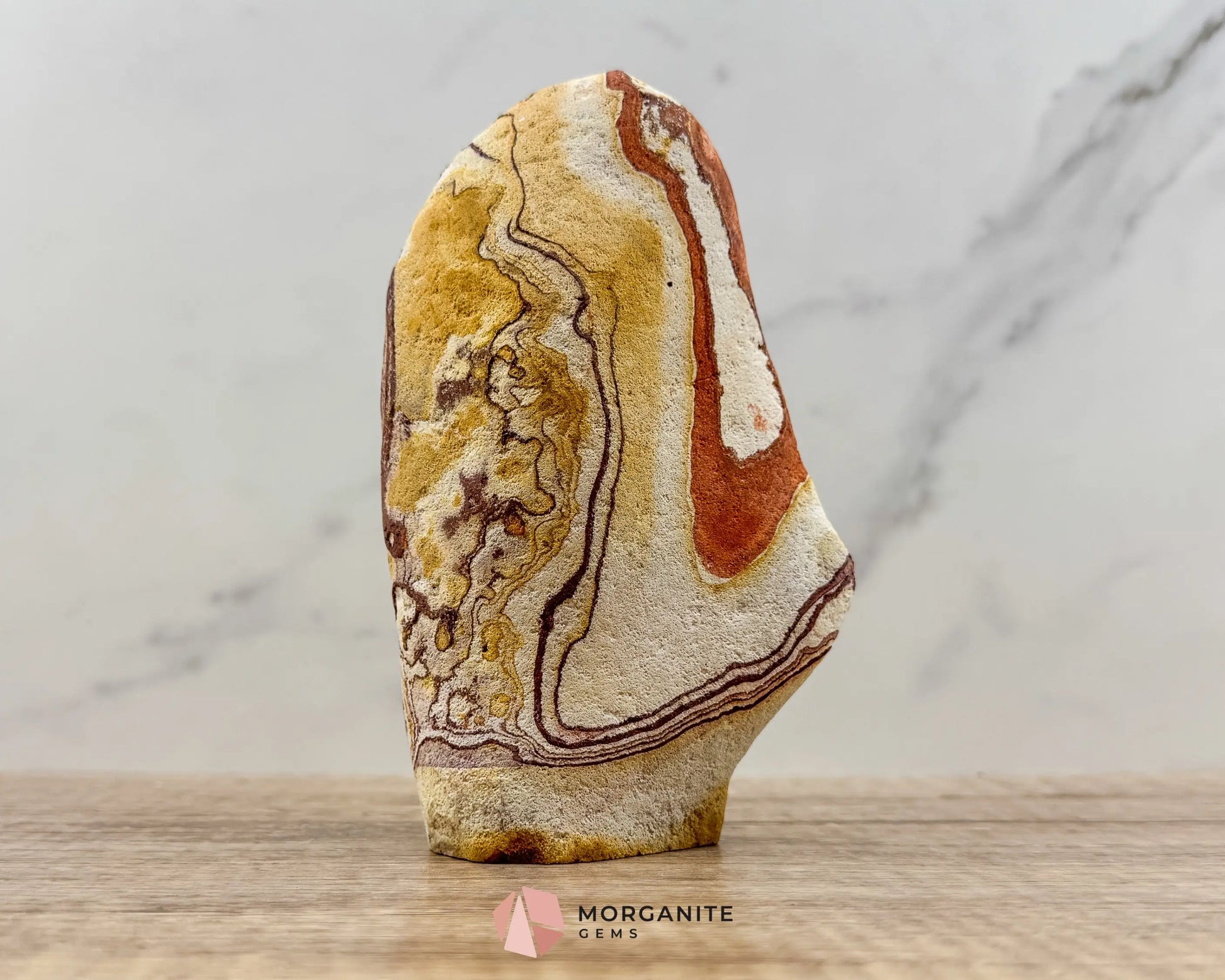 Wonderstone Freeform 6" – Handcrafted Natural Stone from Utah-Morganite Gems